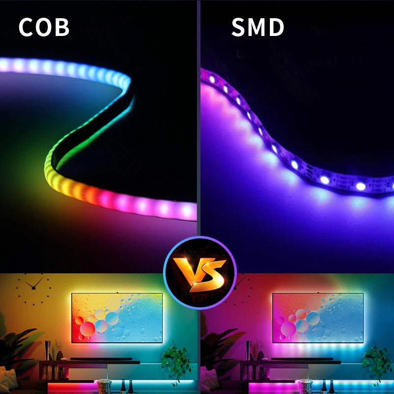 12V 5V SPI RGB PixelCOB LED Strip Light For Carft DIY Decor Gamer 160LED/m Addressable 5mm Dream Color WS2812B LED Tape RGB-IC