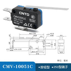 Micro Limit Switch CNTD CMV10‑051C CMV10‑051C2 Hinge Short Roller Lever 10A 250VAC 1NO1NC Plastic Housing Travel Switch for Indu