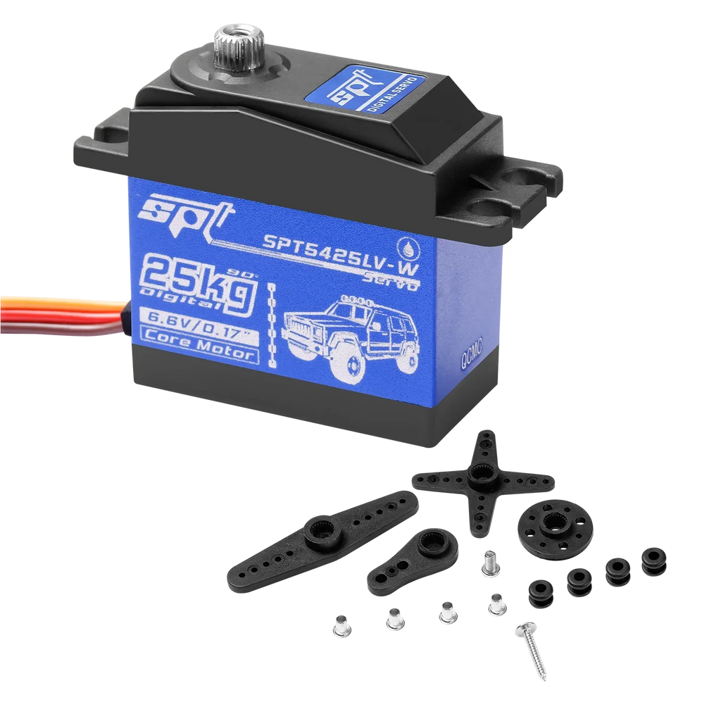 SPT 25KG 35KG Digital RC Servo Large Torque 180° 360° Metal Gear Waterproof Motor for RC Crawler Car SCX10 TRX4 Drift Robot