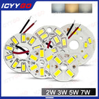 10PCS 9W 7W 5W 3W 2W SMD 5730 LED PCB Light Source Aluminum Light Board 20mm 23mm 50mm Mini LED Bulb Replacement Light Board