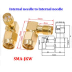 1/3/5piece SMA Male Female RF Straight Connector 90 Degree Right Angle Tee Type 3Way Splitter RPSMA To RP-SMA Male Adapter