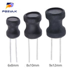 10PCS 6*8 8*10 9*12mm DIP inductor 2.2/3.3/4.7/10/15/22/33/47/68/100/150/220/330/470/680uH 1/1.5/2.2/3.3/4.7/10/20/30/100mH