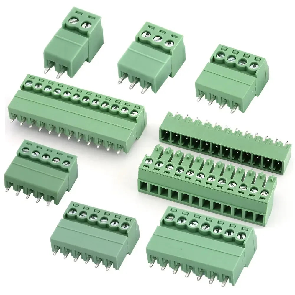 PCB Screw Terminal Block Connector 2.54mm 3.5mm 3.81mm 5.08mm 2-16Pin Male Female Socket Pin Header Wire 15EDG KF2EDG