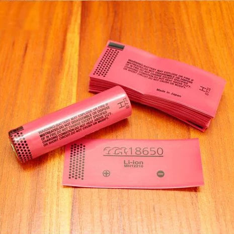 100pcs/lot 18650 lithium battery packaging skin PVC heat shrinkable sleeve battery packaging tube insulation shrink film