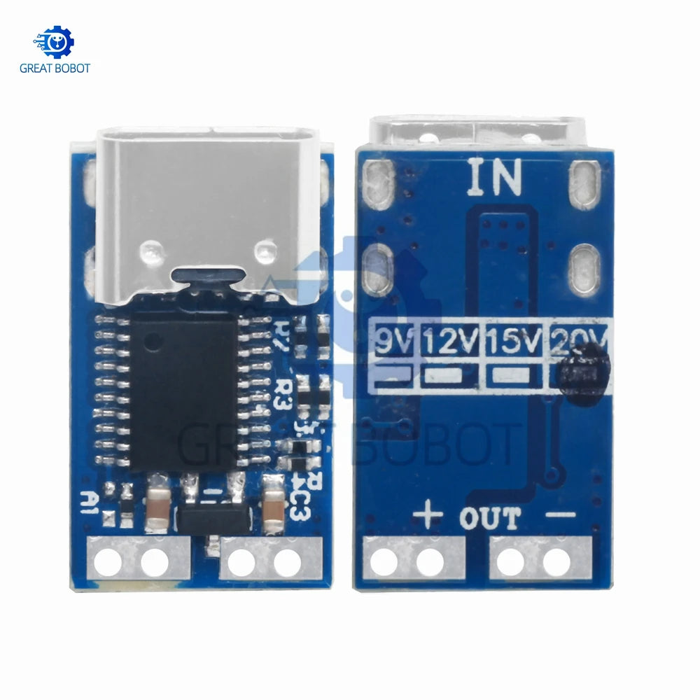 DC004-PD USB-C Trigger Module (PD3.0/PPS/QC4+) - 3-21V 5A Programmable Decoy with 100W E-Marker Cable for Laptop Power Banks