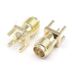 SMA Female Jack Male Plug Adapter Solder Edge PCB Straight Right angle Mount RF Copper Connector Plug Socket