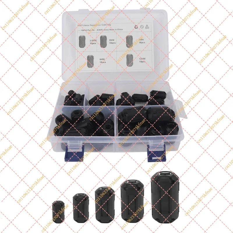 Clip-On Ferrite Beads EMI RFI Filter Noise Suppressor for USB & Power Cables (22/50 Pcs)
