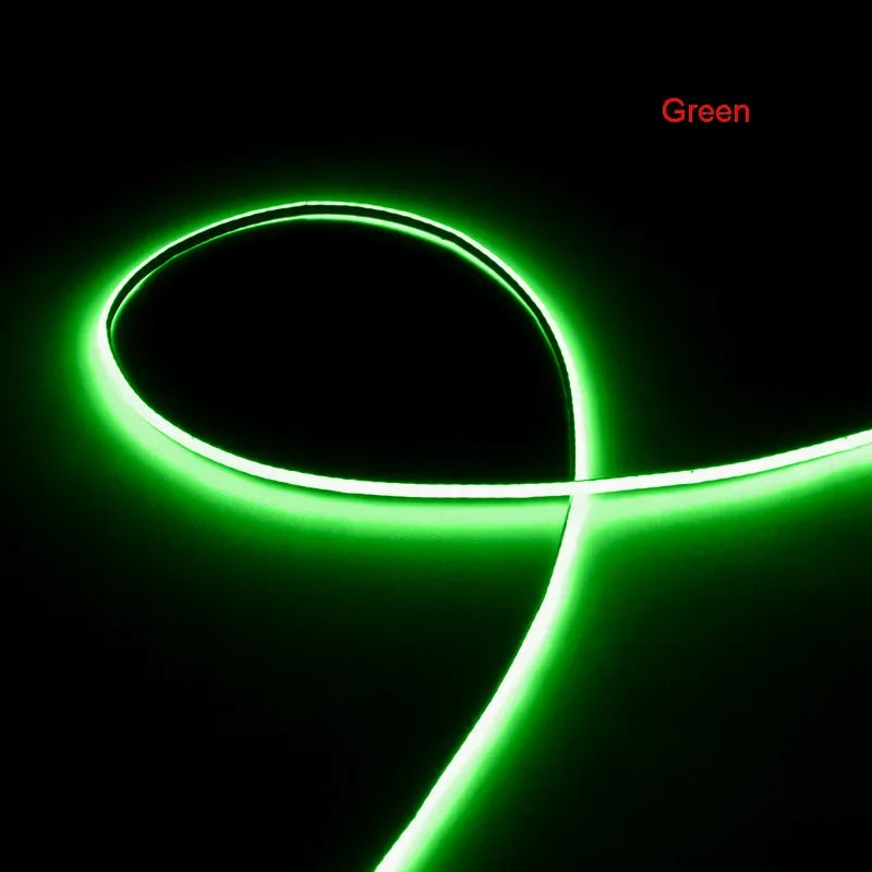 5V 12V 24V 3mm Ultra Narrow COB LED Strip 400LEDs LED Bar Lights for Car Lamp Orange 1800K 2000K Warm White 4000k Red 5m 10m 50m