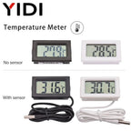 LCD Digital Indoor Outdoor Thermometer Thermo Hygrometer Probe Tester Incubator Aquarium Temperature Humidity Meter Sensor Gauge
