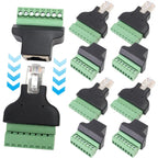 RJ45 To Screw Terminal Adaptor RJ45 Male Female To 8 Pin Connector 8P8C Breakout Board Solderless Network Ethernet Connector