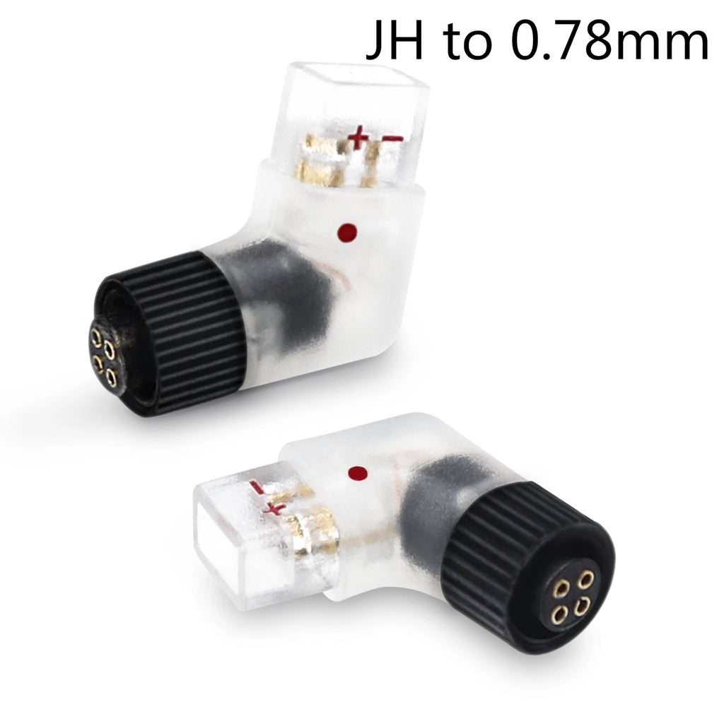 OKCSC 1 Pair Earphone Interface Conversion Pin Connector HIFI Headphone Plug MMCX JH HD580 3.5mm to 0.78mm Gold-plated Plug