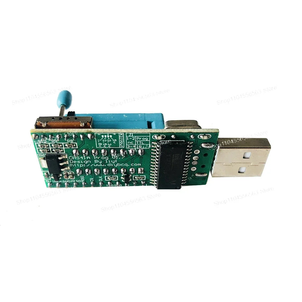 CH341A USB Programmer V1.7 with 1.8V Level Shifter for W25Q64FW W25Q128FW GD25LQ64 Flash Memory IC