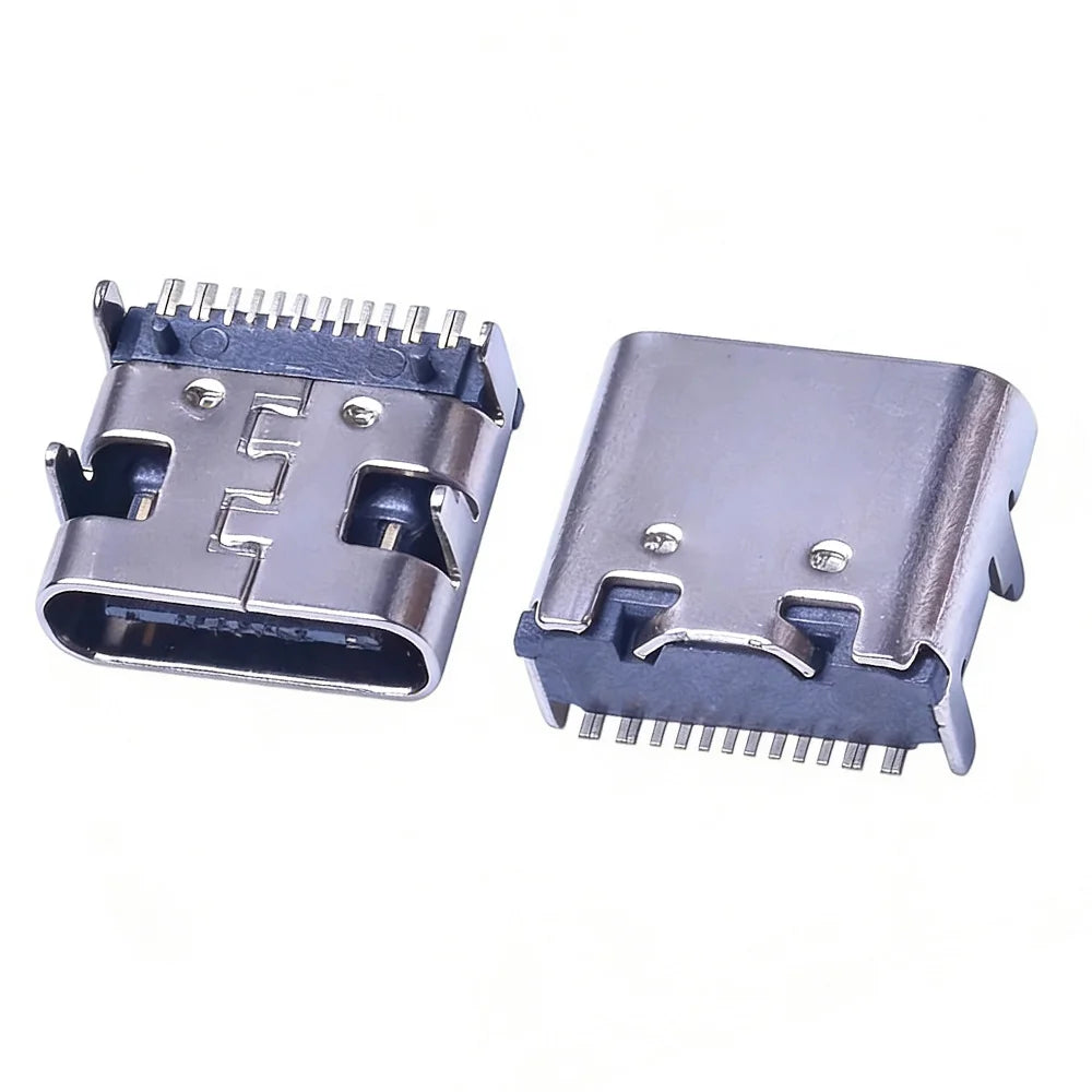 5/10pcs USB Female Socket 3.1 TYPE-C 12PIN Single Row SMT Four Pin Plug-in Board Type-C Double-Sided Plug