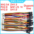 5PCS XH2.54/PH2.0/HY2.0/ZH1.5/MX1.25/SH1.0 To Dupont Line Cable 1P Female 2/3/4/5/6/P 20CM 26AWG 28AWG Jumper Wire