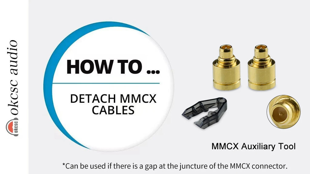 OKCSC Earphone Connecter 0.78MM 2 PIN Male to MMCX Female Adapter for TFZ UE18 JH13/16 W4R UM3X 1964 Earphones Earsets