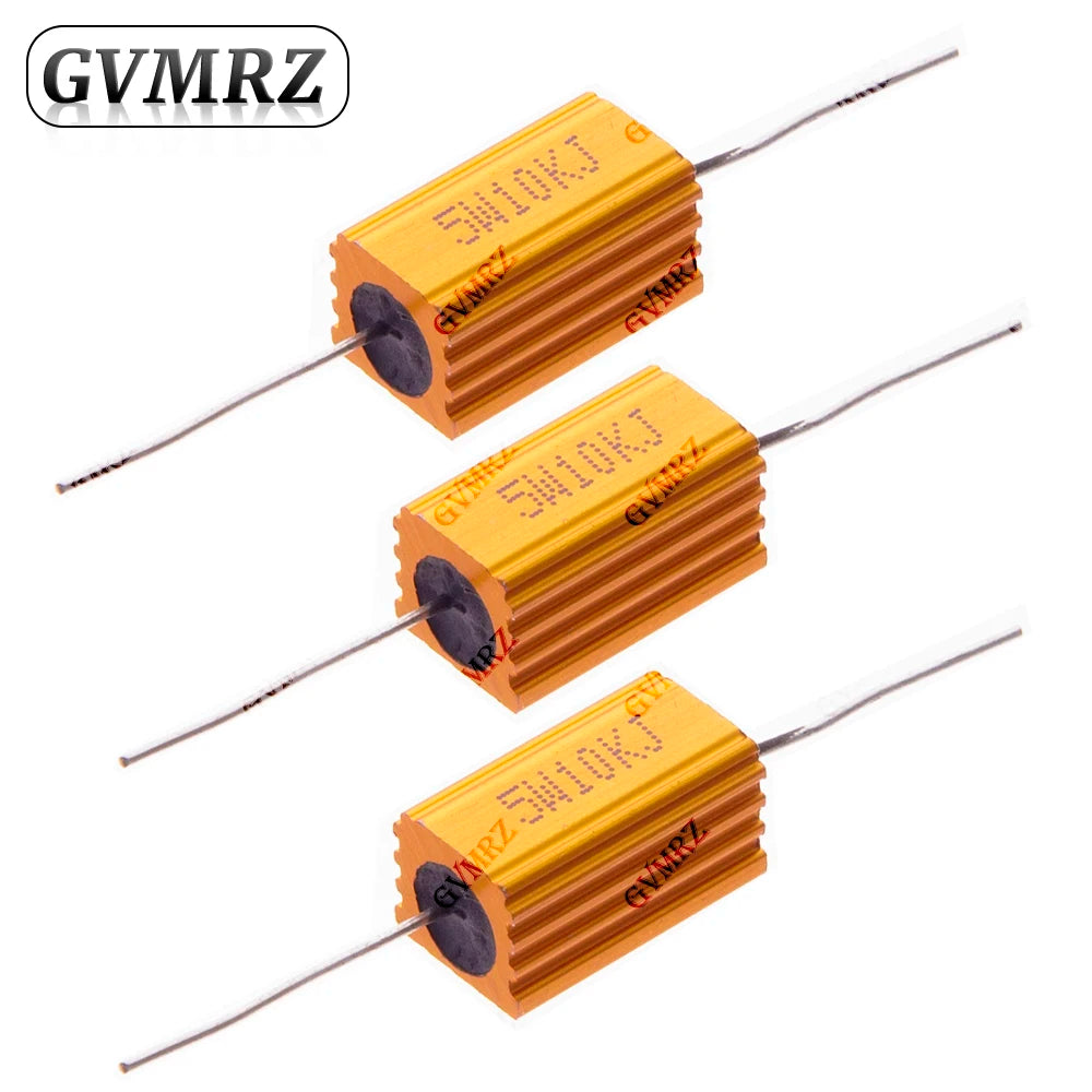 5W Aluminum Housing Power Resistor Wirewound Resistor Assorted Resistance Values for Electronic Projects
