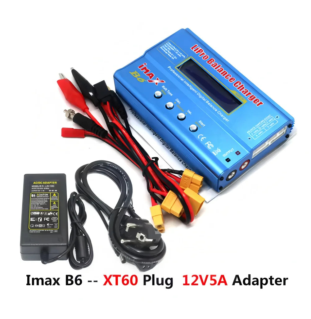 Digital Imax B6 80W Balance Charger T/Tamiya/XT60 Plug  For RC Lipo NiMH NiCd Li-ion Battery