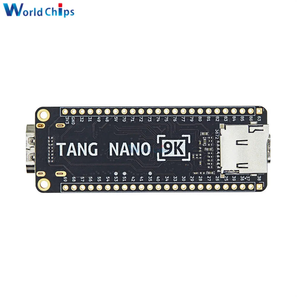 Tang Nano 9K Gaoyun FPGA GoAI Development Board GW1NR-9 RISC-V RV HDMI 40P RGB Interface with 1.14/4.3/5/7 Inch SPI Bare Screen