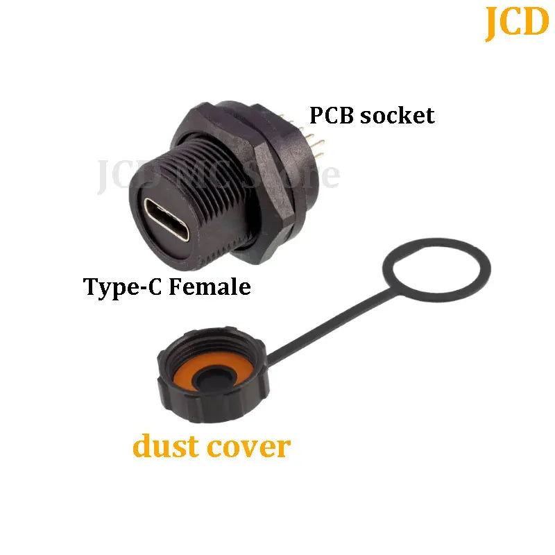 1PC E16 Buckle Waterproof Connector HDMI/USB2.0/USB3.0/RJ45/Type C/MICRO USB Panel Mount DIY Jack with Dust Cover Connector