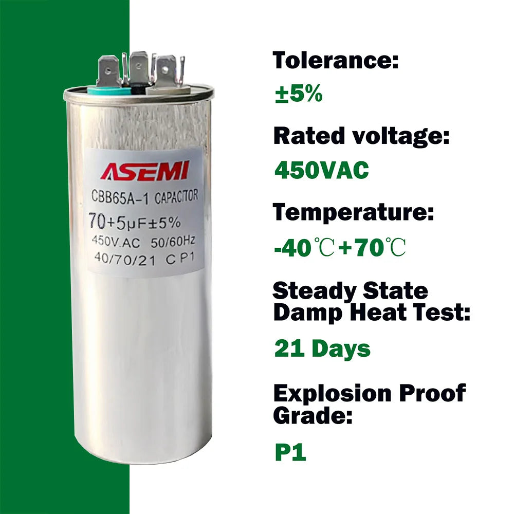 CBB65 Capacitor Dual Run Start Round