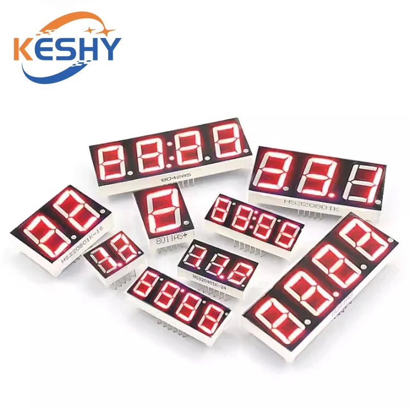 5pcs Digital Tube Common Anode Cathode Red 1Bit 2Bit 3Bit 4Bit Digital Tube 0.28 0.36 0.4 0.56 Inch LED Display 7 Segment