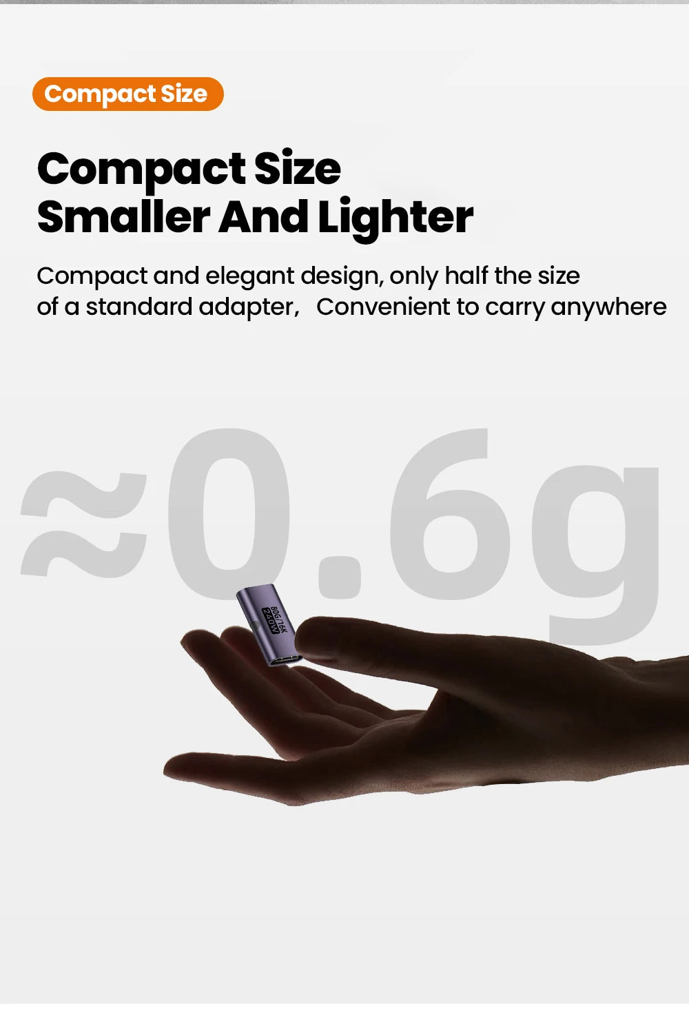 Type C Female To Type C Female Adapter USB 4.0 80Gbps High-Speed Transmission PD3.1 Fast Charging for iPhone 15 16 17 iPad
