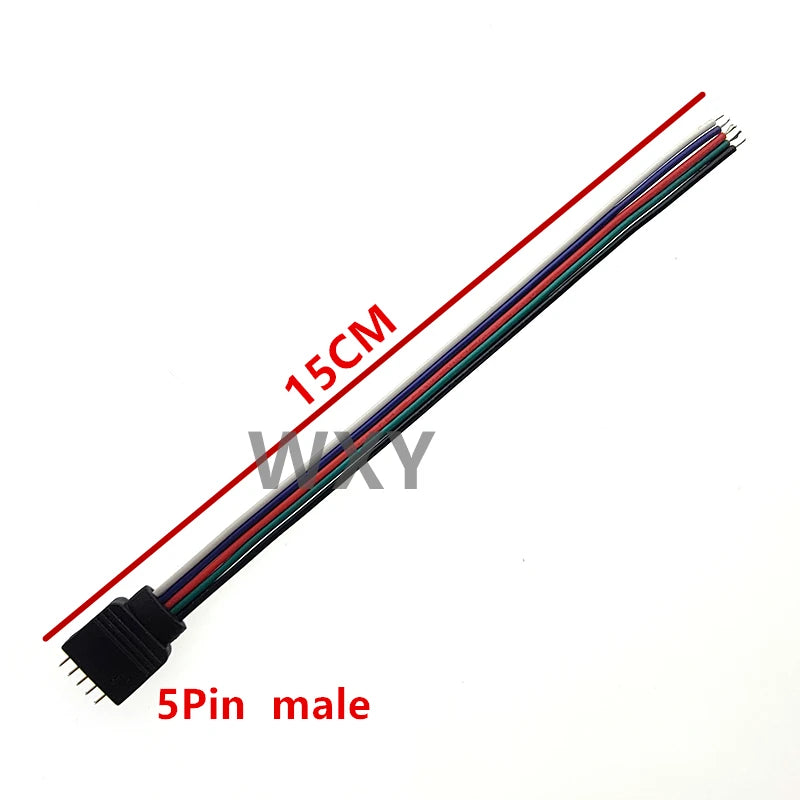5Pcs 4Pin 5Pin LED Cable Male Female Connector Adapter Wire For 5050 3528 SMD RGB RGBW led Strip Light RGB RGBW LED Controller