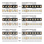 12V 24V 5050 RGBCCT 5 in 1 LED Light 5m 96 Leds/m 6pin RGBW RGBCW RGBWW RGB WW CW 2700K-6500K Strip Lights Black White PCB Tape