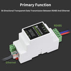 Industrial Serial Server RS485 to RJ45 Ethernet Module TCP/IP to Serial Support Rail-Mount Modbus Gateway Optional POE Function
