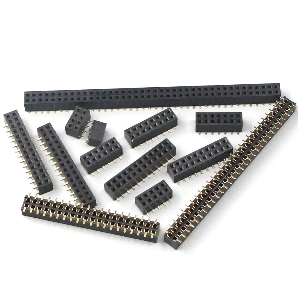 2.0mm SMD double row female header 2x2/3/4/5/6/7/8/10/20/40 pin header connector 2mm spacing bar, suitable for Arduino PCB