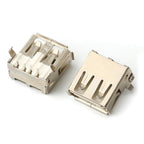 10Pcs USB 2.0 4Pin A Type Female Socket Connector G54 2 Feet 90/180 Degree Data Transmission Charging USB Connector
