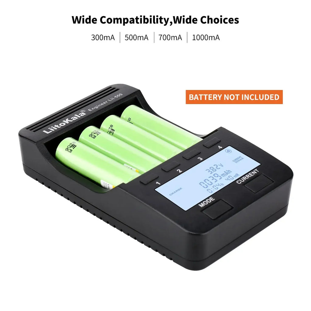 LiitoKala LII-500 Smart Universal LCD Battery Charger for Li-ion Ni Mh AA AAA 10440 14500 16340 17335 17500 18490 17670 18650