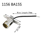 2pcs 1157 BA15D BAY15D 1156 BA15S 4pcs BA9S Auto Car Turn Signal LED Light Bulb Wire Adapter Lamp Socket Holder