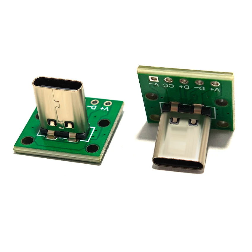 Vertical USB Type C Female Socket Patch Board 14P to 2.54 5P Circuit Board Data Test Board Type-c Usb C Connector