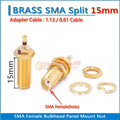SMA Female Window split Welding Solder 1.13 0.81 Cable Plug 11/13/15/17mm RPSMA RP-SMA Female Washer Nut RF Connector Socket