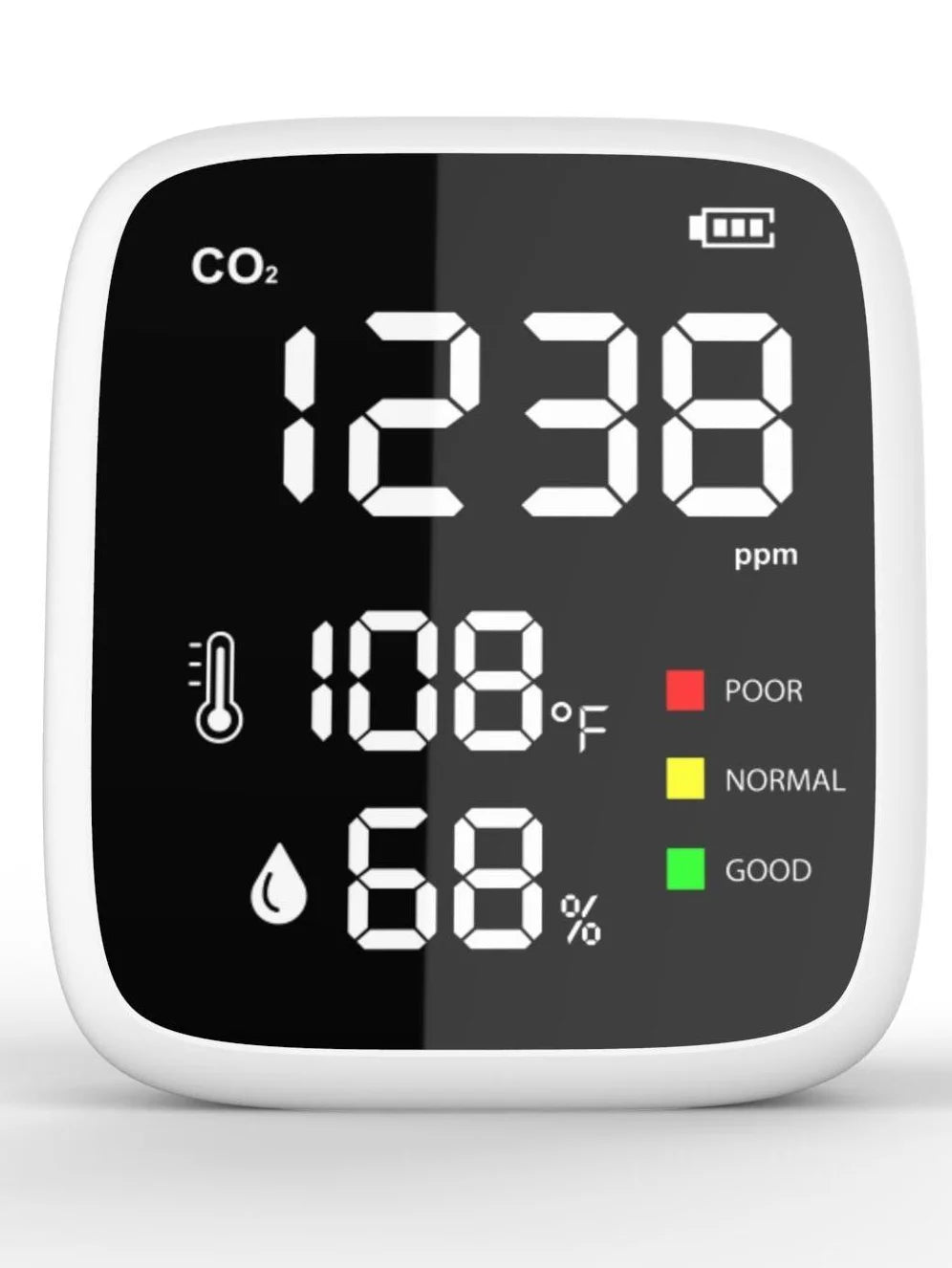 1PC DM77 Indoor CO2 Detector Air Quality Monitor Infrared NDIR Detector with  Temperature Humidity  Detection