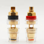 DIY speaker terminal connector binding post amplifier Pure cupper Gold-plated Banana socket junction Box M8