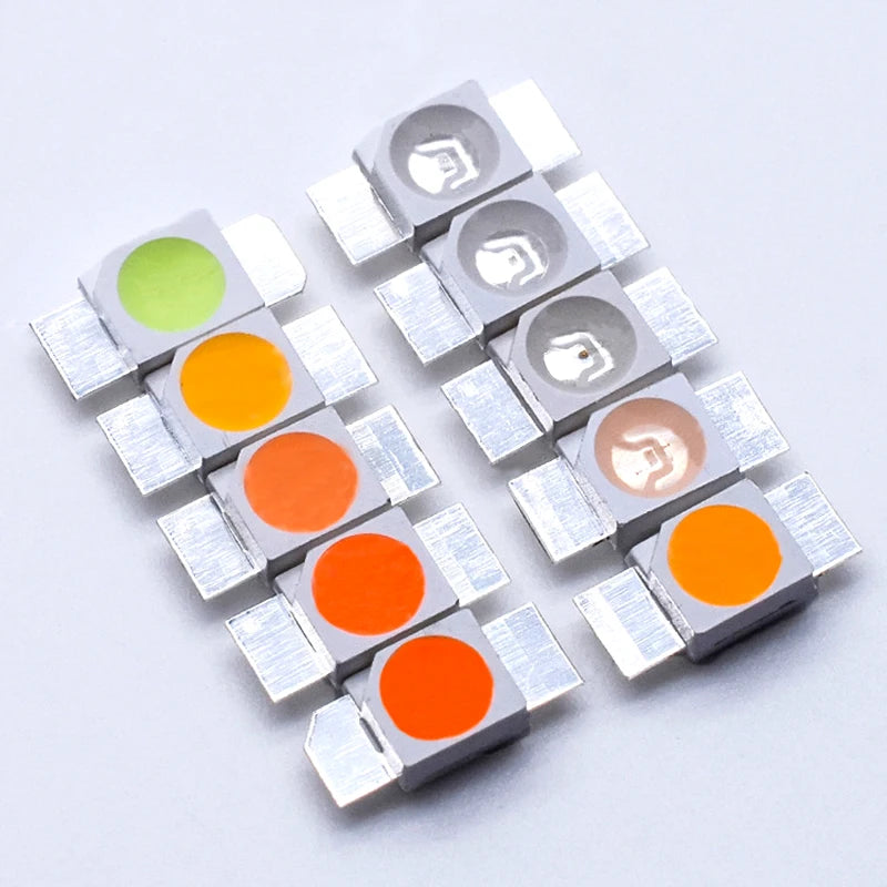 2000pcs SMD 3528/6028 RGB LED Common Anode SMT Chip Tricolor Red Green Blue GoldYellow Pink orange 1210 Shine down Light Emittin