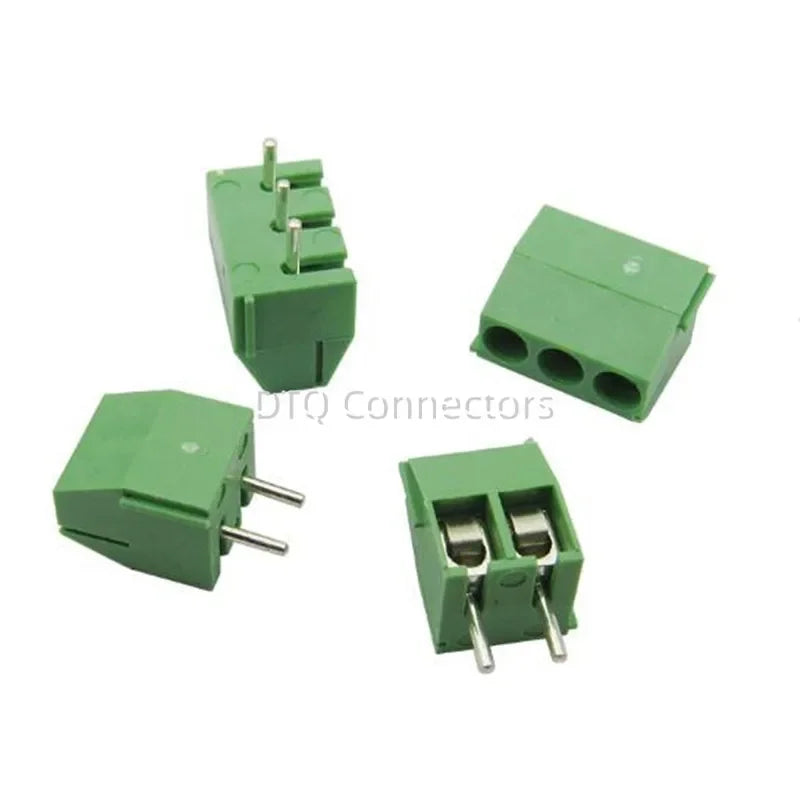 100PCS 3.5mm Pitch Screw Terminal Connector PCB Terminal Blocks Green Leg KF350 Copper KF350-2P/KF350-3P