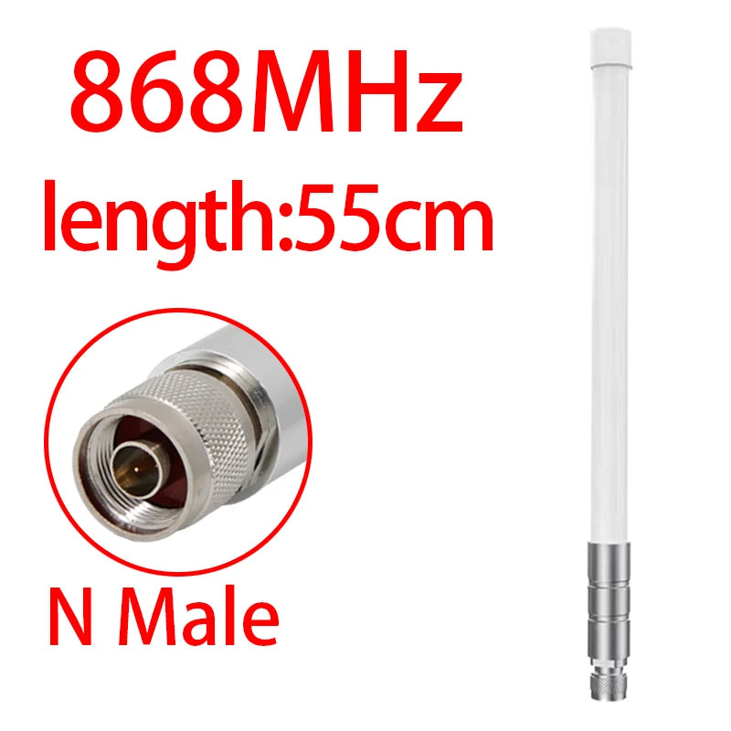 LoRa 868MHz 915MHz Antenna  Meshtastic Helium Hotspot Outdoor N Male Omni Fiberglass Long-distance Receiving Antennas White