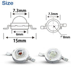 10-100pcs 1W 3W High Power LED Light-Emitting Diode LEDs Chip SMD Warm White Red Green Blue Yellow SpotLight Downlight Lamp Bulb