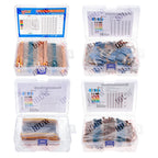 1W 2W 1/4W 1/8W 1/2W Metal Film Resistor Kit 130 Values 0.125W 0.25W 0.5W 1% Resistance Assortment Assorted Set Box