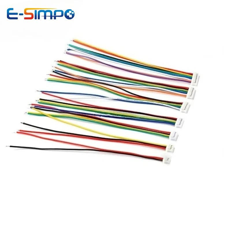 10pcs  1.25 2/3/4/5/6/7/8/9/10 Pin Micro 1.25MM Single/double Head Male Plug with 10cm 15cm 20cm Wire Connectors