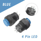 5/20/100PCS Self Reset/Self-locking 16MM Momentary Push Button Switch 4Color LED Lighting 2Pin 4Pin R16-503/AD R16-503/BD