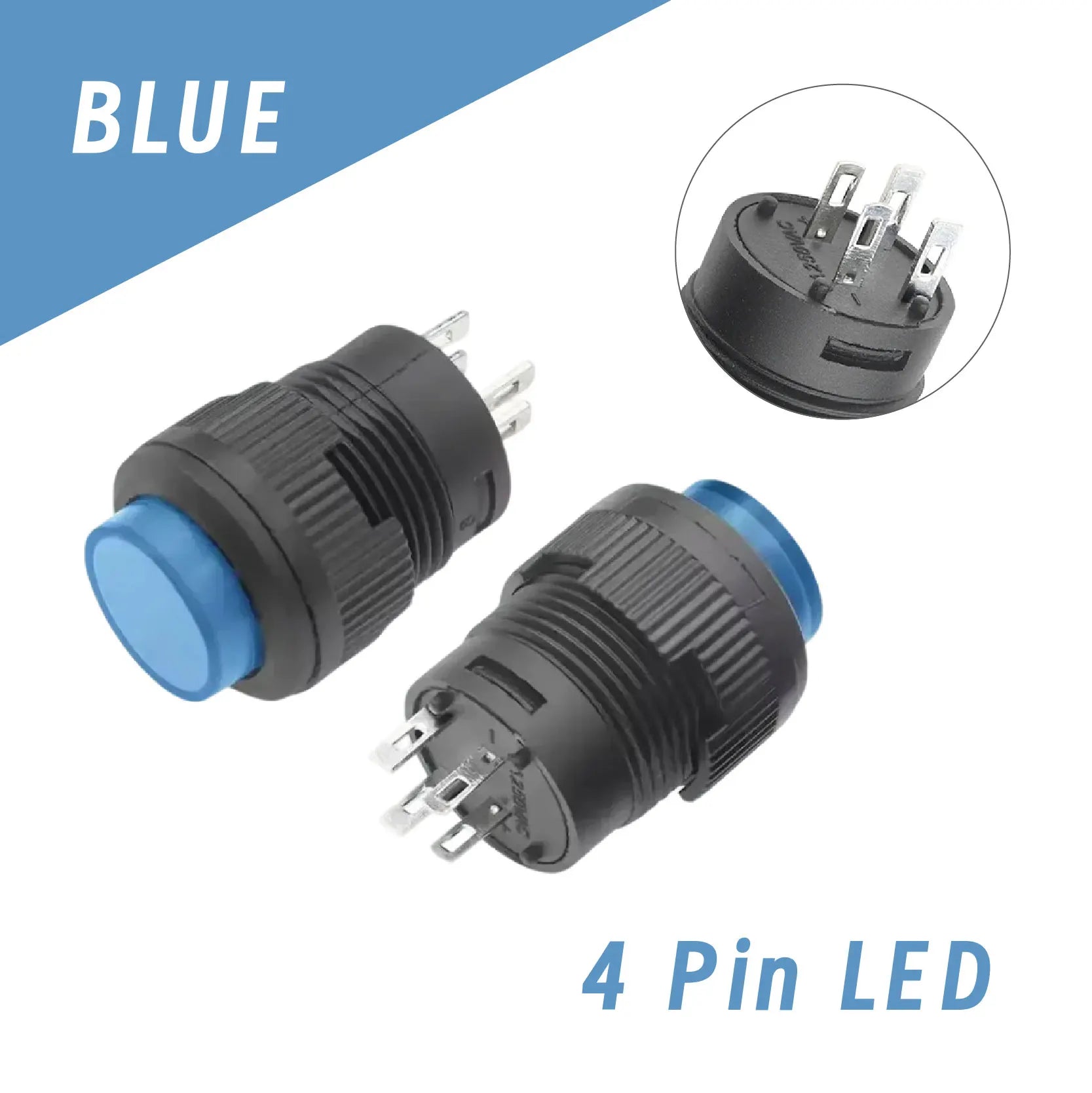 5/20/100PCS Self Reset/Self-locking 16MM Momentary Push Button Switch 4Color LED Lighting 2Pin 4Pin R16-503/AD R16-503/BD