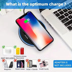 Portable 30W Wireless Charger, Fast Charging Station Compatible with iPhone 16/15/14/13/12 Pro Max, 8 Mini, Samsung and Xiaomi