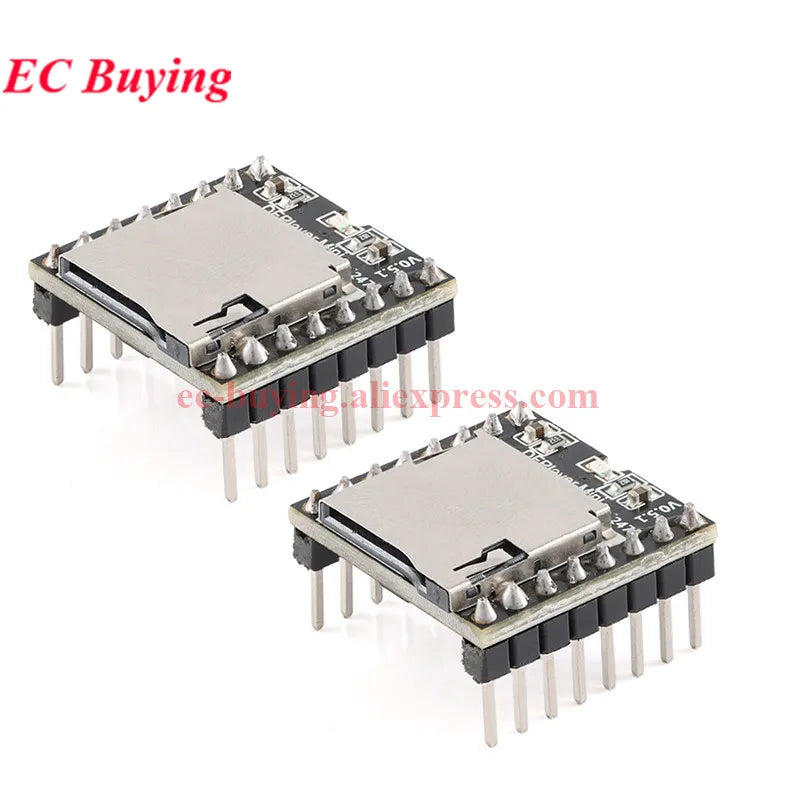 1-20Pcs DFPlayer Mini MP3 Player Module 16P TF Card U Disk MP3 DF Player Audio Voice Module Board IO/Serial Port/AD For Arduino