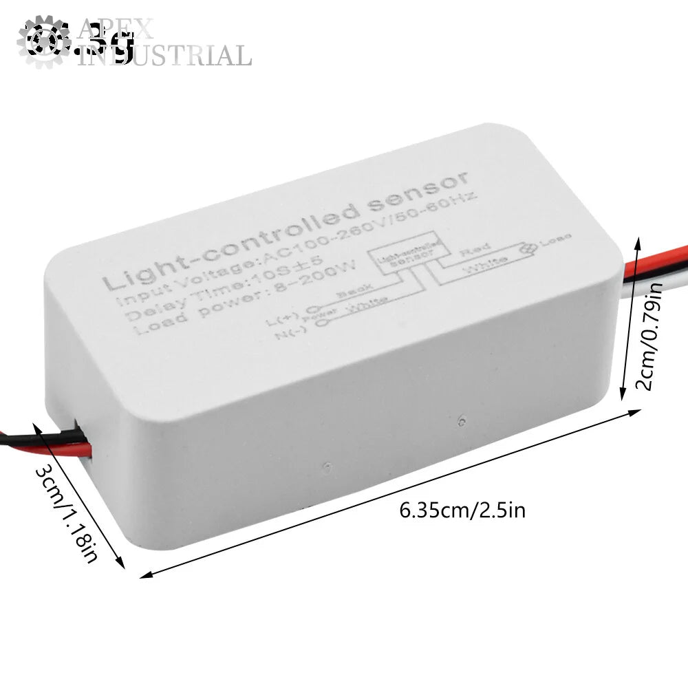 Photocell Street Lamp Light Switch Controller Automatic On Off DC12V/24V AC100-260V Photo Control Photoswitch Sensor Switch