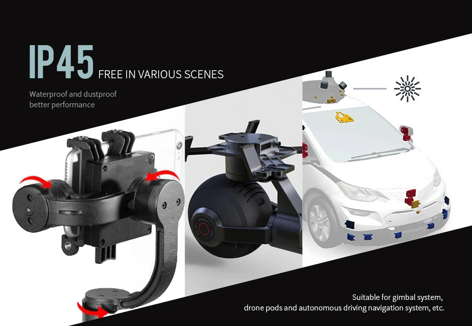Cubermars GL80 BLDC Gimbal Motor with Hall Sensor Hollow Shaft Low Cogging Torque Low Noise for Camera Cinematic Gimbal System