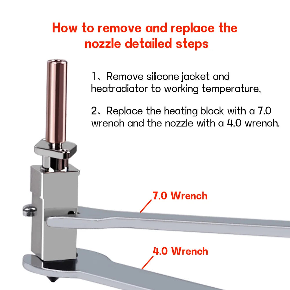 Upgrades V2.0 For Bambu Lab P1P Hotend Kit Bi Metal Throat For Bamboo X1C Hot End X1 Nozzle P1S Thermistor Hardened Steel Nozzle